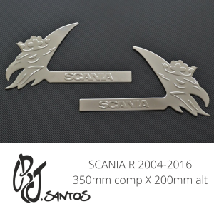 Maçaneta Inox Scania R - Relevo