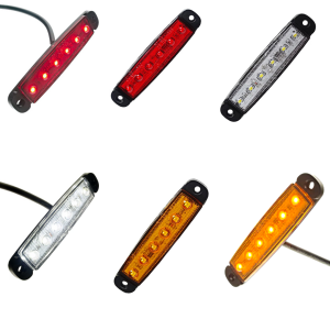 Luz de Sinalização Fina com 6 LED's 12-24V