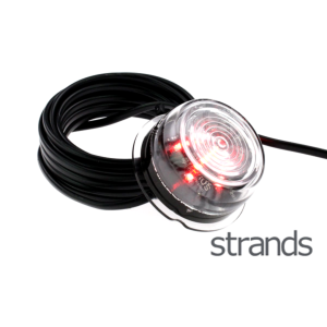 Delimitador LED Strands Viking Red - Vidro Translúcido