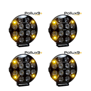 Set 4 Luzes 120W Pollux9 + LED Strobe Ledson