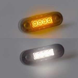Farolim LED Vidro Claro Dual Color 12/36V - 4 LED's