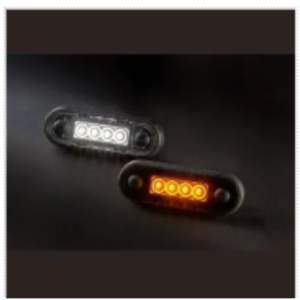 Farolim LED Vidro Escuro Dual Color 12/36V - 4 LED's