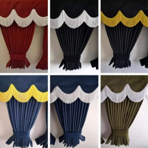 Conjunto Cortinas Laterais + Franja 100% Opacas