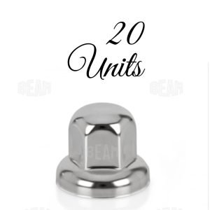 Set 20Unids Tampa Porca Inox sem Brilho - Arruela Larga