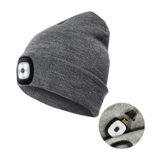 Gorro com Luz USB Recarregável