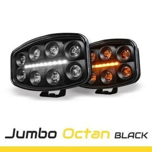 Faróis Longo Alcance SKYLED Jumbo Octan Black 80W