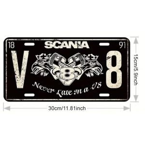 Placa Scania V8 Vintage