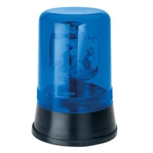 Pirilampo / Rotativo Base Plana 24V Azul