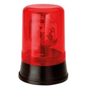 Pirilampo / Rotativo Base Plana 24V Vermelho