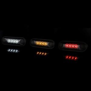 Farolim LED Vidro Fumado 12/36V - 4 LED's