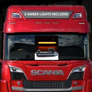 Viseira Scania NG S/R com 5 luzes Amber