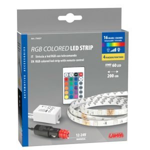 Fita de LED RGB adesiva, 12/24V - 200 cm