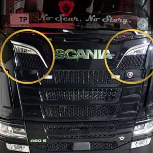 Contorno de Entrada de Ar em Inox 3D Scania NG S&R